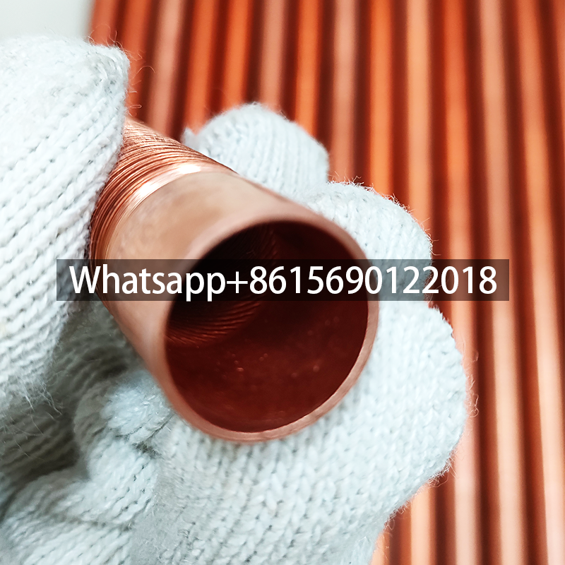 OEM ASTM B280 Tp2 seamless copper tube Inner Grooved Fin Tube for Refrigerator Condencer