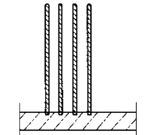 Embedded g type finned tubes