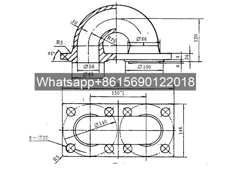Cast iron elbow for cast iron economizer